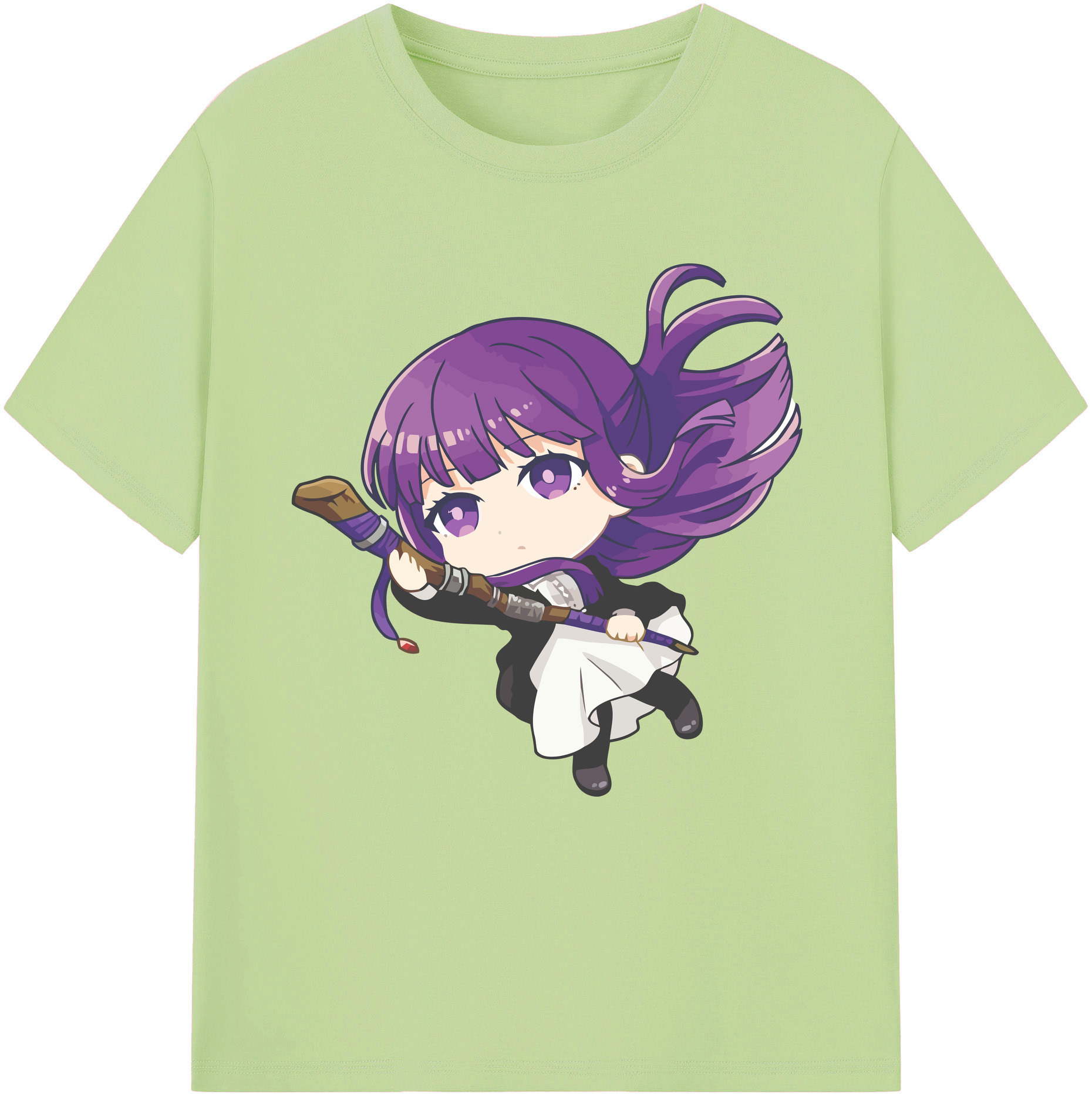（画像用） 葬送のフリーレン Frieren 綿100％半袖Tシャツ（フロントプリント）
